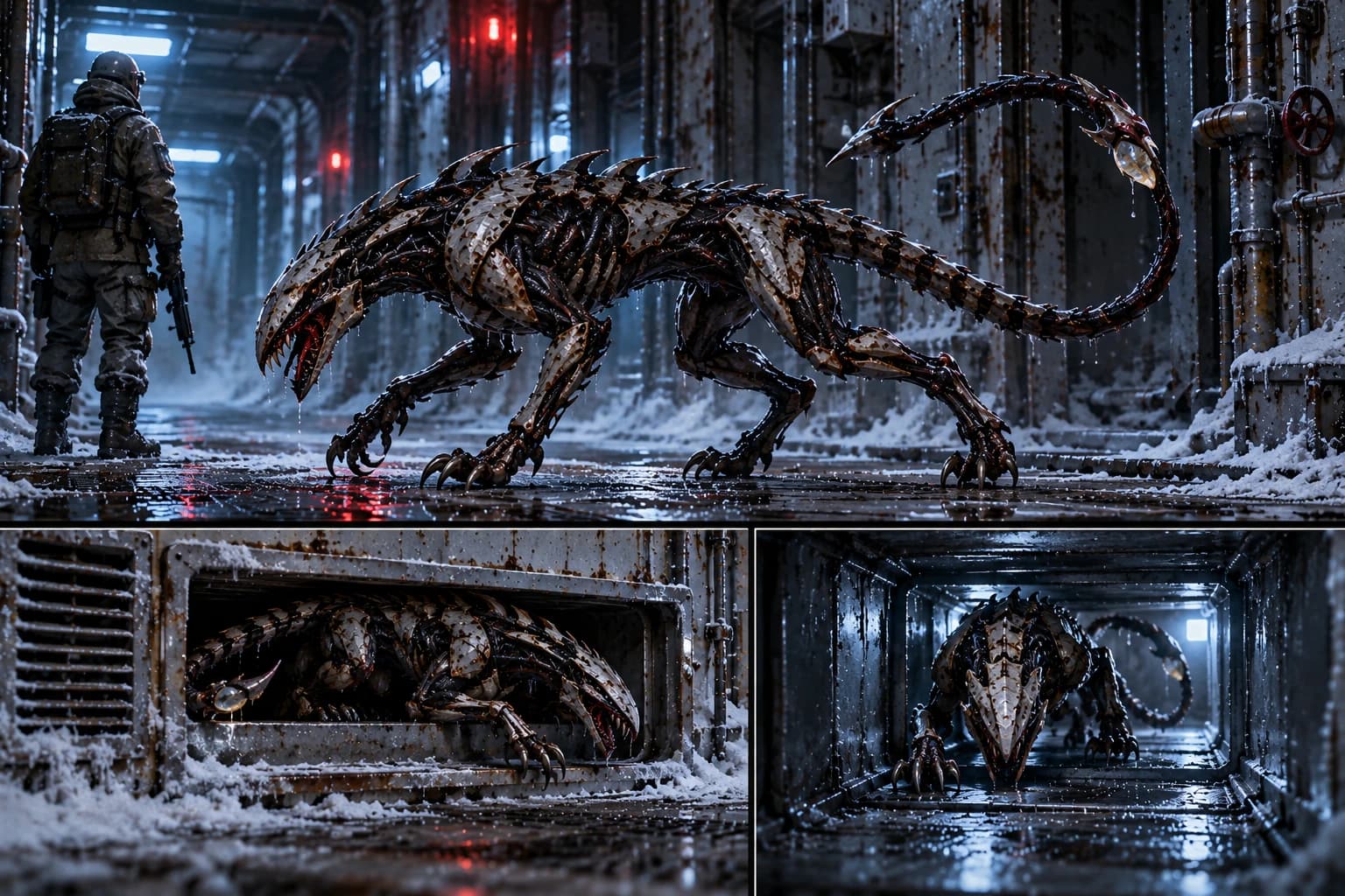 Lockjaw Sentinel in the frozen corridors of P-14