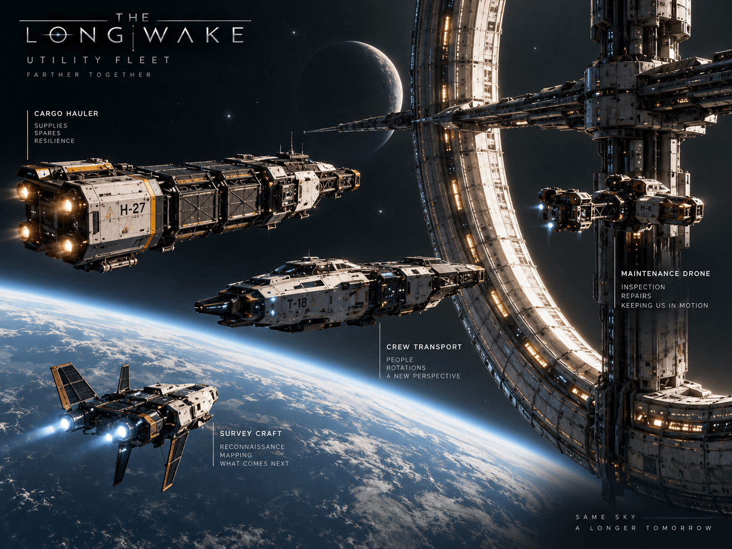 Utility fleet near Holdfast